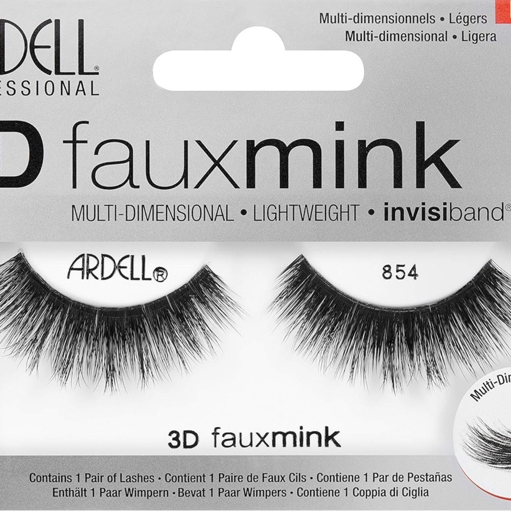 🩷🆕🩷Ardell 3D Faux Mink Lashes with InvisiBand #854